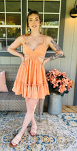 Cut Out Mini Dress Peach