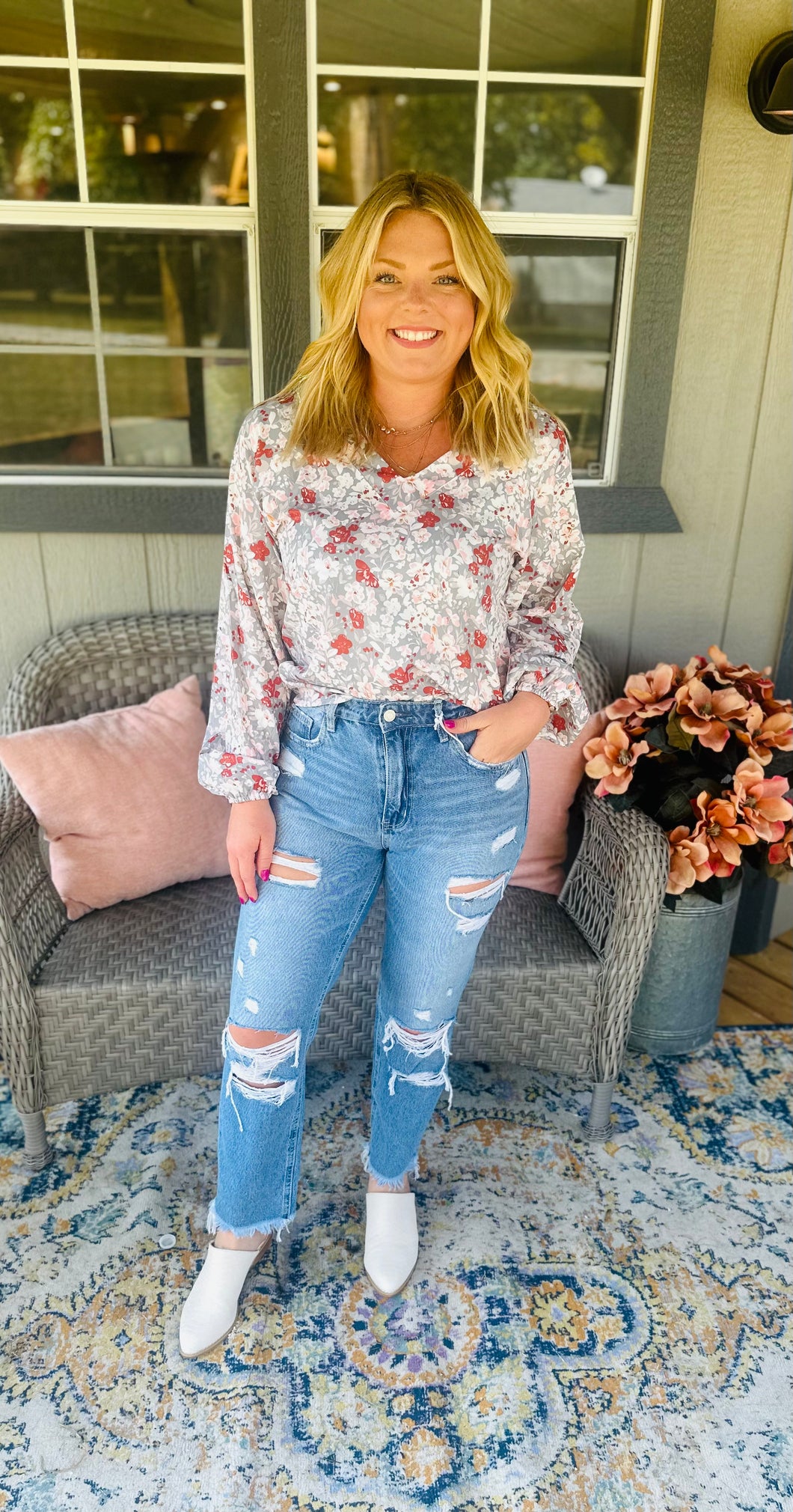 Floral Fall Blouse