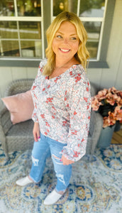 Floral Fall Blouse