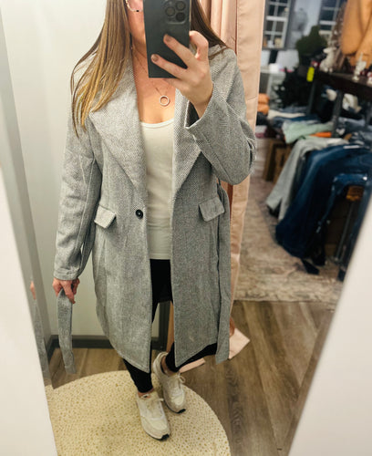 Knit Gray Winter Coat