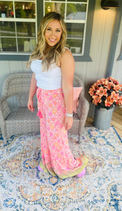 Boho Floral Palazzo Pants