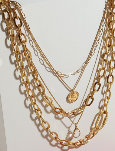 Layered Gold Chain Necklace