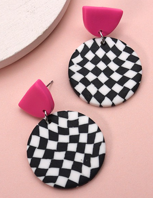 Checker Earrings