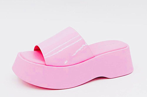 Pink Patent Platform Sandals