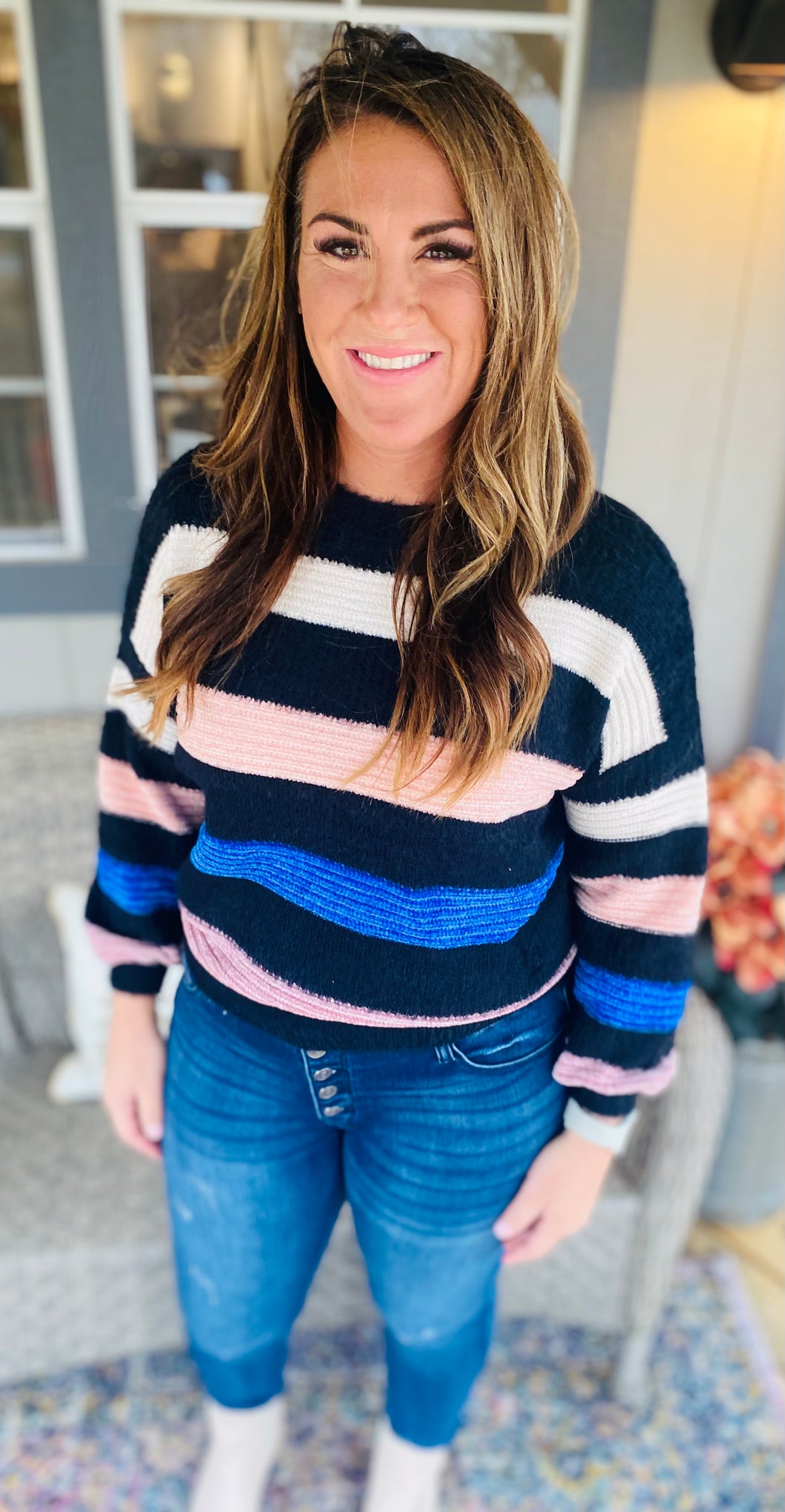 Multi Color Stripe Sweater