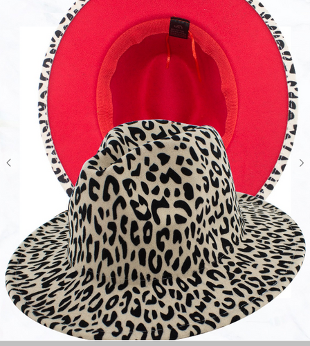 Leopard Wide Brim Hat